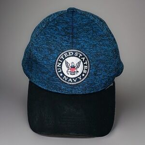 US Navy Hat Blue Space Dye Adjustable Strapback Cap United States Navy Emblem